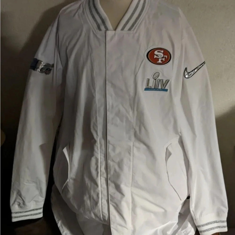 NFL 49ers Superbowl On field Apparel White Jacket 3XL